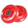 WHEELGOO Rear 80mm Light Up White Flashing 3-Wheeled Kid Scooter Replacement Wheels Compatible with Micro Globber Lascoota Kick Scooter, 2-Pack (Red) view 2