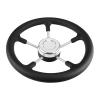 Homyl 304 Stainless Steel 320mm 12.6 inch Boat Steering Wheel 5 Spoke PU Foaming Material 3/4" Shaft Vessels/Yacht/Pontoon/Boat view 2