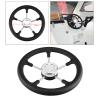 Homyl 304 Stainless Steel 320mm 12.6 inch Boat Steering Wheel 5 Spoke PU Foaming Material 3/4" Shaft Vessels/Yacht/Pontoon/Boat view 4