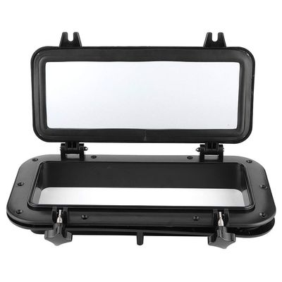 BHDK, Marine Deck Hatch,Rectangle Opening Porthole,Replacement Window Port Hole Boat Deck Hatch Access Hatch & Lid for YachtMarineBoatPortlights Windows,400x200mm,Black