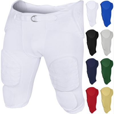 Exxact Sports Proline Youth Integrated Football Pants with 7 Flex Pads, Lightweight Football Practice Pants for Protection (YXS, White)