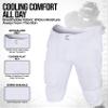 Exxact Sports Proline Youth Integrated Football Pants with 7 Flex Pads, Lightweight Football Practice Pants for Protection (YXS, White) view 2