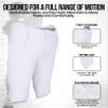 Exxact Sports Proline Youth Integrated Football Pants with 7 Flex Pads, Lightweight Football Practice Pants for Protection (YXS, White) view 3