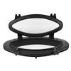 BHDK, Marine Opening Portlight Porthole,Oval Deck Hatch Porthole,Replacement Window Port Hole Boat Deck Hatch Access Hatch & Lid for YachtMarineBoatPortlights Windows,400x200mm,Black view 1