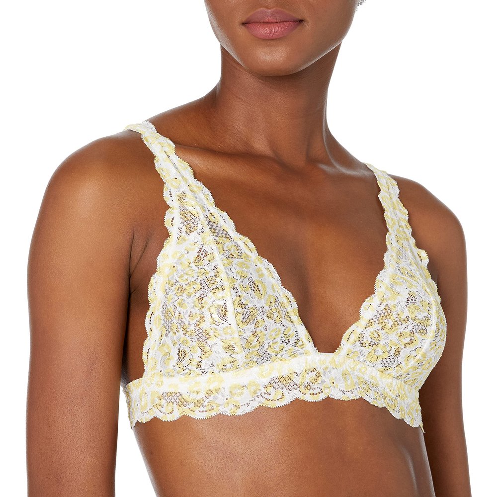 Cosabella Women's Say Never Printed Tall Triangle Bralette, Animal Limone, Medium
