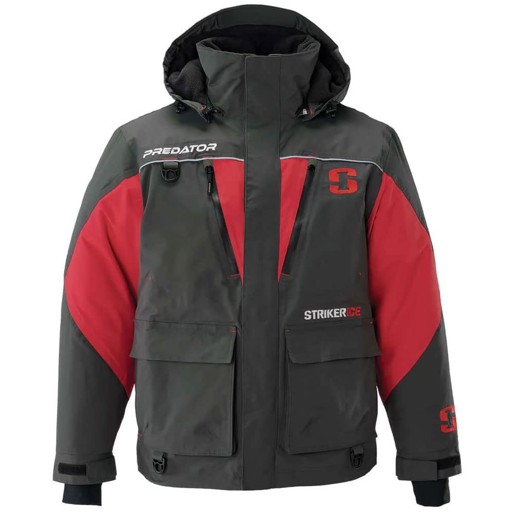 Striker Men Standard Predator Jacket, Charcoal/Red, Small