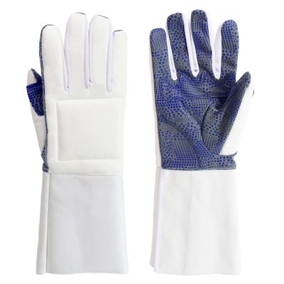 LEONARK Padded Fencing Gloves for Foil Epee and Saber - Leather Mitten for Fencing Match and Bout Practice -1 Pack (Right Hand, L)