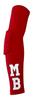Custom Pick Your Number or Letters Elbow Pad - Moisture Wicking Sports Compression Arm Sleeve (Medium Left Arm, Red) view 2