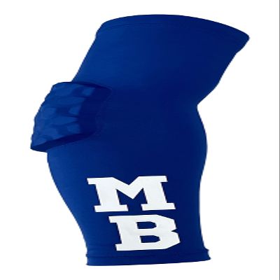 Custom Pick Your Number or Letters Elbow Pad - Moisture Wicking Sports Compression Arm Sleeve (Small Right Arm, Blue)