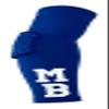 Custom Pick Your Number or Letters Elbow Pad - Moisture Wicking Sports Compression Arm Sleeve (Small Right Arm, Blue) view 1