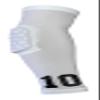 Custom Pick Your Number or Letters Elbow Pad - Moisture Wicking Sports Compression Arm Sleeve (Medium Left Arm, White) view 1