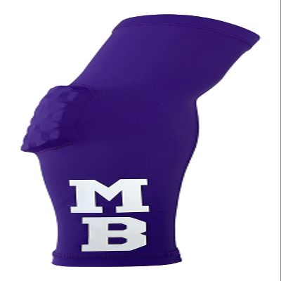 Custom Pick Your Number or Letters Elbow Pad - Moisture Wicking Sports Compression Arm Sleeve (XL Left Arm, Purple)
