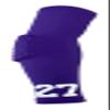Custom Pick Your Number or Letters Elbow Pad - Moisture Wicking Sports Compression Arm Sleeve (XL Left Arm, Purple) view 2