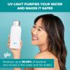Glo - UV Water Smart Bottle | Eliminates Bad Odor and Taste | Double Insulation Stainless Steel BPA Free 400ml | Keeps Water Hot 12h and Cold 24h | Perfect for Camping Hiking Cycling and Survival view 3