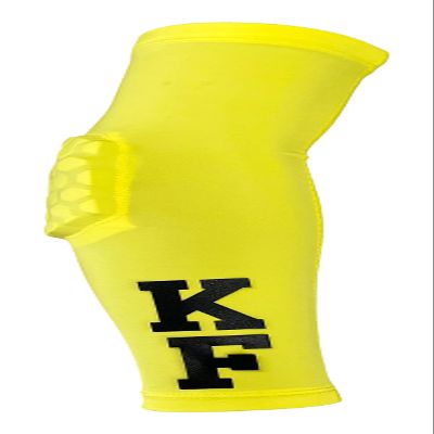 Custom Pick Your Number or Letters Elbow Pad - Moisture Wicking Sports Compression Arm Sleeve (Large Right Arm, Yellow)