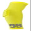 Custom Pick Your Number or Letters Elbow Pad - Moisture Wicking Sports Compression Arm Sleeve (Large Right Arm, Yellow) view 2
