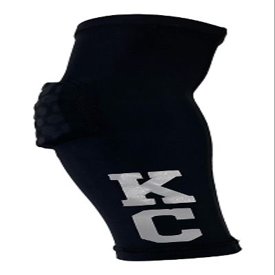Custom Pick Your Number or Letters Elbow Pad - Moisture Wicking Sports Compression Arm Sleeve (Small Left Arm, Black)