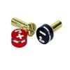 1UP Racing 190431 Lowpro Bullet Plugs & Grips, 4mm, Black/Red view 1