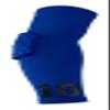 Custom Pick Your Number or Letters Elbow Pad - Moisture Wicking Sports Compression Arm Sleeve (Large Left Arm, Blue) view 3
