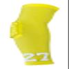 Custom Pick Your Number or Letters Elbow Pad - Moisture Wicking Sports Compression Arm Sleeve (Small Right Arm, Yellow) view 2