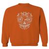0305. Biker Skull Graphic Biking Mountain Bike Bicycle MTB Rider Men's Crewneck Sweatshirt (Orange Small) view 1