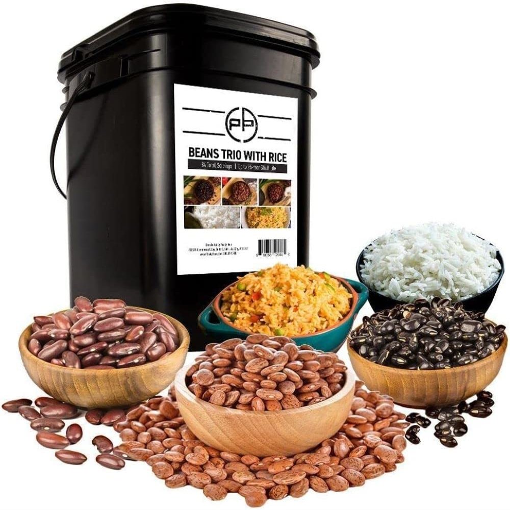 Patriot Pantry Beans Trio with Rice Emergency Food Kit (100 Servings, 14 pk.) by Ready Hour