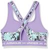 Under Armour Girls' Crossback Mid Printed, Vivid Lilac (560)/Black, Youth X-Large view 4