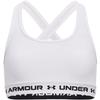 Under Armour Girls' Crossback Mid Sports Bra, White (100)/White, X-Small view 1