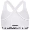 Under Armour Girls' Crossback Mid Sports Bra, White (100)/White, X-Small view 2