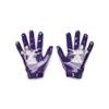 Under Armour Men's F8 Football Gloves , (500) / Purple / Metallic Silver , Small view 2