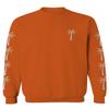 0318. Cool Graphic Surfer Society Summer California Palm Tree Beach Men's Crewneck Sweatshirt (Orange X-Large) view 1