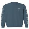 0318. Cool Graphic Surfer Society Summer California Palm Tree Beach Men's Crewneck Sweatshirt (Indigo Blue Small) view 1