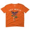 0321. Cool dope Graphic Till Death Red Rose Flower Skull PRIMITIVES Butterfly for Men T Shirt (Orange 2X-Large) view 1
