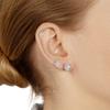 3 Pairs Stud Earrings Set, Hypoallergenic Cubic Zirconia Earrings Oval Shape Earrings Set In Rose Gold Tone Stainless Steel Jewelry Boxed Sets Genuine Cubic Zirconia Earrings view 4