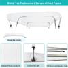 Savvycraft 4 Bow Bimini Top Replacement Cover, Durable Marine Grade Canvas Boat Canopy, Easy Install Zipper Sleeves, 4 Bow 96" L 91"-96" W White Color view 2