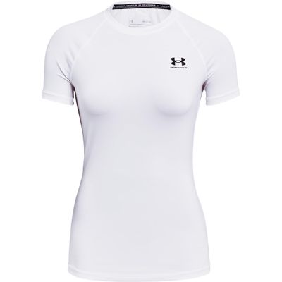 Under Armour Women's HeatGear Compression Short-Sleeve T-Shirt, White (100)/White, Small