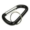 Gadgets Collection 3" Aluminum Carabiner D-Ring Keychain Key Ring Spring Loaded Key Chain Clip Snap Hook (Black, 100) view 1