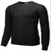 H2H Mens Casual Slim Fit Pullover Sweaters Knitted Long Sleeve Basic Designed Black US S/Asia M (CMOSWL078) view 1