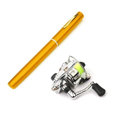 Lixada Pen Fishing Rod Reel Combo Set Premium Mini Pocket Collapsible Fishing Pole Kit Telescopic Fishing Rod + Spinning Reel Combo Kit 1M / 1.4M / 1.6M / 1.8M / 2.1M