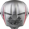 Youth Kinetic Drift Helmet Charcoal/LITE Grey/RED Youth Large view 3