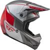 Youth Kinetic Drift Helmet Charcoal/LITE Grey/RED Youth Large view 4
