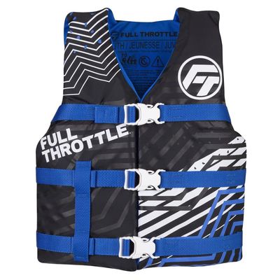 Full Throttle Youth Nylon Life Jacket, Blue