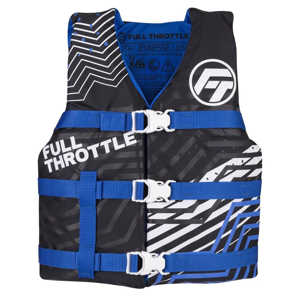 Full Throttle Youth Nylon Life Jacket, Blue