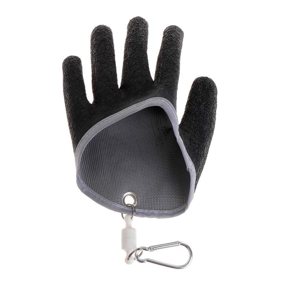 HELYZQ Fishing Gloves Non Slip Latex Glove with Magnet Release Fish Grab Anti Skid Capture Safety Portable Outdoor Fishing Professional Tackle Universal Breathable Left/Right Hand