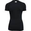 Under Armour Women's HeatGear Compression Short-Sleeve T-Shirt, Black (001)/White, Large view 3