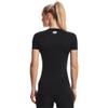Under Armour Women's HeatGear Compression Short-Sleeve T-Shirt, Black (001)/White, Large view 4