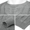 H2H Mens Casual Slim Fit Pullover Sweaters Knitted Long Sleeve Basic Designed Gray US XL/Asia 2XL (CMOSWL078) view 4