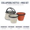 Sea to Summit X-Pot Collapsible Kettle and Mug Set for Backpacking and Camping, Sand/Rust view 2