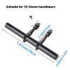 Yizhet Bike Handlebar Extension, Carbon Tube Bicycle Handlebar Extender Multifunction Double Bike Handlebar Bracket Extender for Holding Bicycle Speedometer, GPS, Phone Mount Holder(20cm) view 2