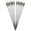 RUOERSI Archery 30 inch Carbon Arrows 500 Spine Hunting Target Practice Arrows with Adjustable Nocks 100 Grain Tips Natural Feather Arrow for Compound Bow Recurve Bow Pack of 12 view 2